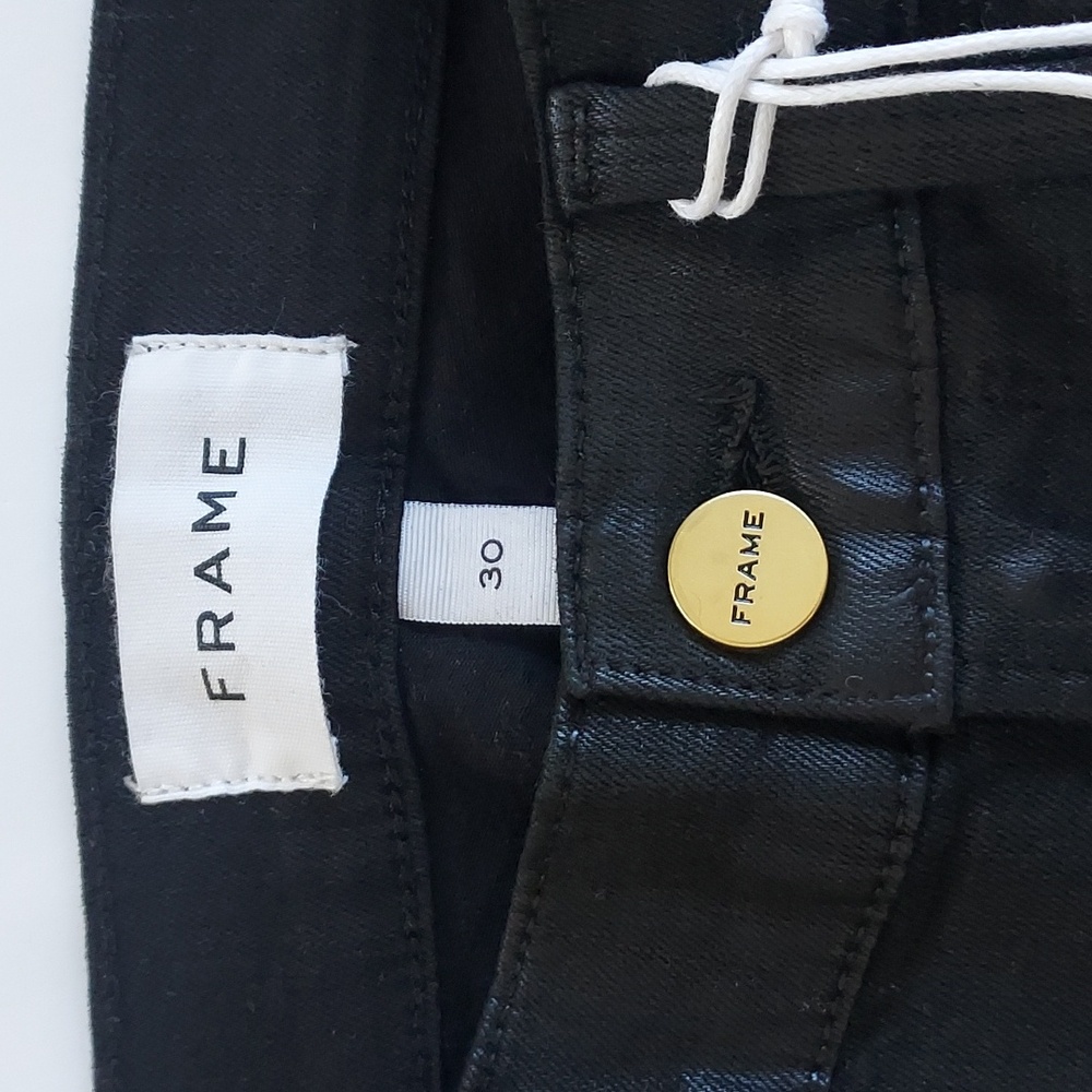 Frame Denim Jet Black Skinny Jeans - Picture 12 of 14